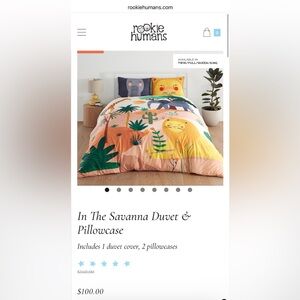 In The Savanna Duvet & Pillowcase Set - Multicolor, King size